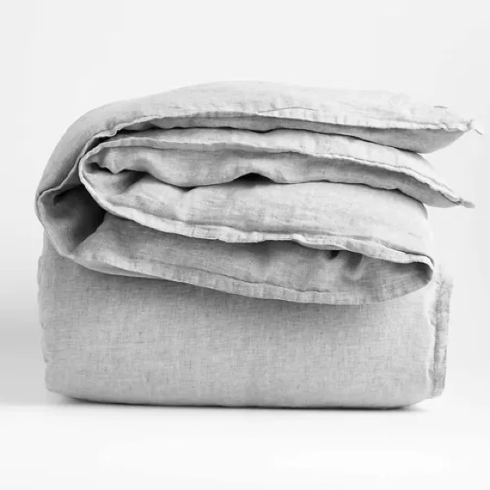 Crate&Barrel Linen Duvet Cover